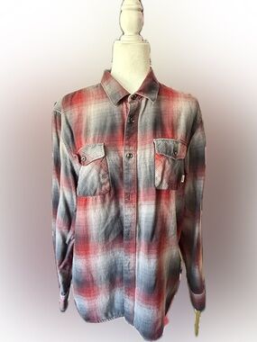 Vans super soft flannel button down shirt size large-Men’s